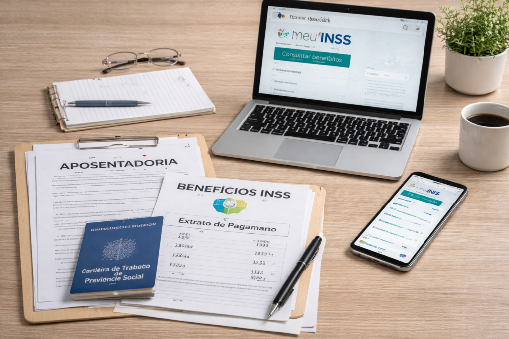 consulta de benefícios do INSS e aposentadoria pela internet